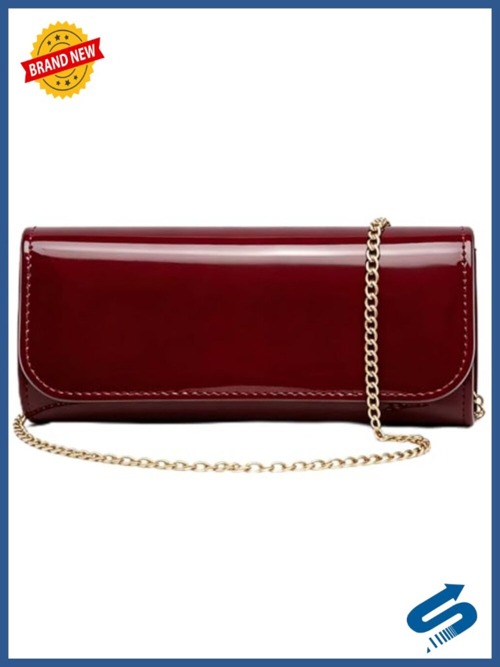 Patent Leather Clutch Purse Women Envelope Evening Bag Formal Wedding Party